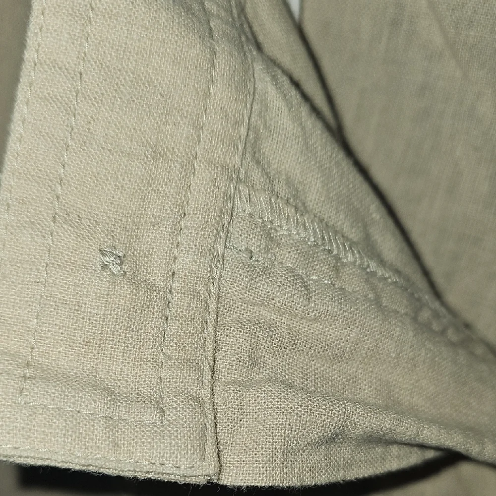 INC International Concepts Men's Khaki Drawstring Linen Pants Size 32/32